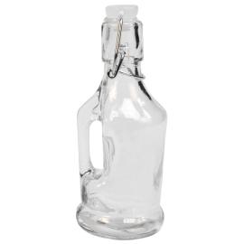 Glasflaske med H&aring;ndtag og Patentprop 6,5 x 17 cm