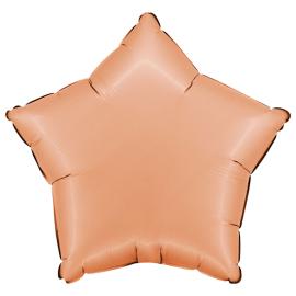 Folieballon Stjerne Satin Peach