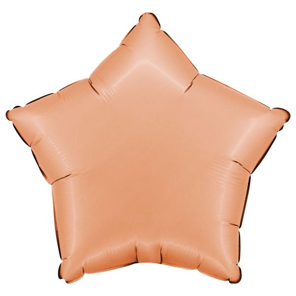 Folieballon Stjerne Satin Peach