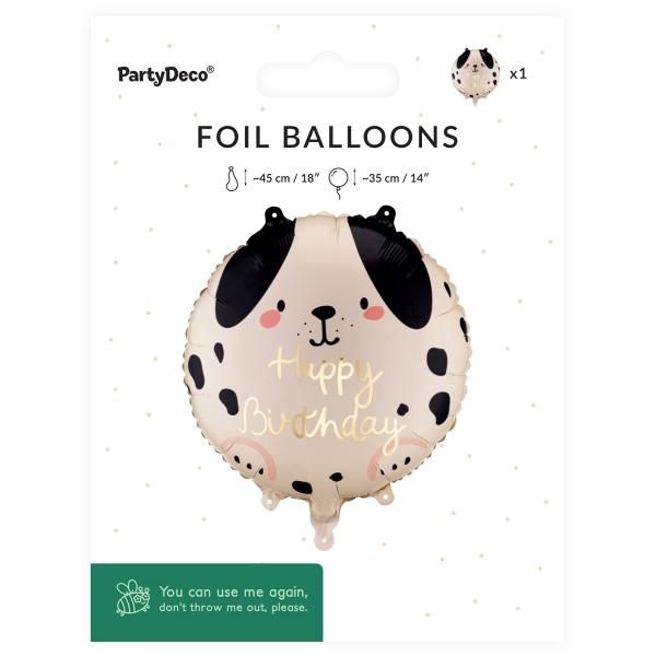 Folieballon Happy Birthday Hund 35 cm