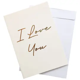 A4 Kort med Konvolut I Love You