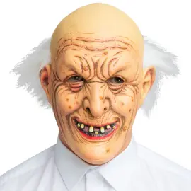 Maske Gammel Skaldet Mand med Hår