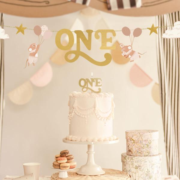 Kagelys One Guld 10 x 6,5 cm