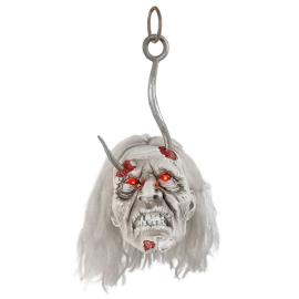 Hængende Zombiehoved med Lys