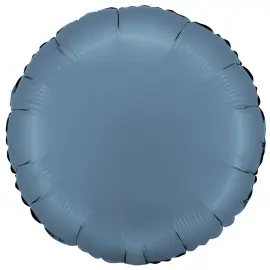 Rund Folieballon Satin Blue Jeans