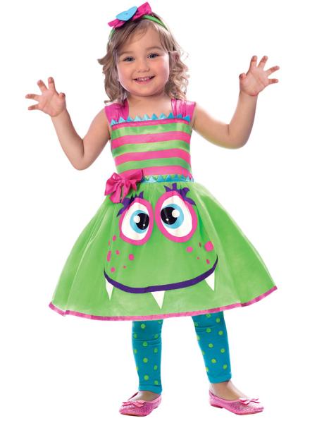 Sød Monster Kjole Kostume