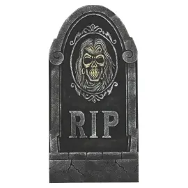 Gravstensdekoration RIP Kranie