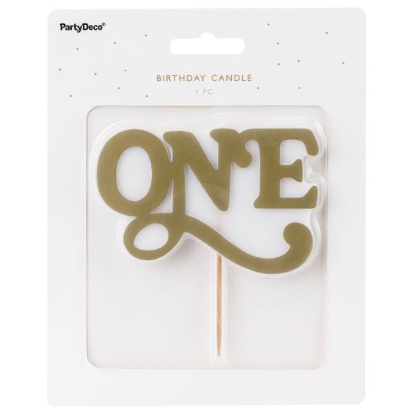 Kagelys One Guld 10 x 6,5 cm