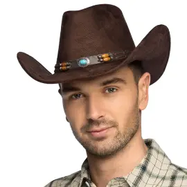 Brun Cowboyhat med Perler