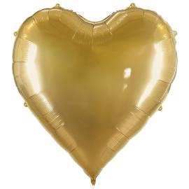 Folieballon Hjerte Guld 129 x 136 cm