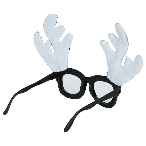 Glitrende Briller med Rensdyrhorn