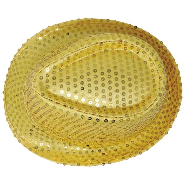 Gangsterhat med Pailletter Guld