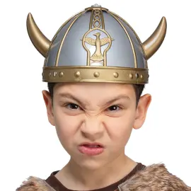 Vikingehjelm med Horn B&oslash;rn