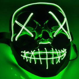 El Wire Purge LED Maske Gr&oslash;n