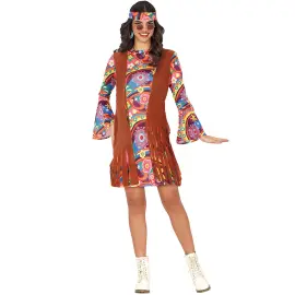 Kostume Hippie Kjole og Pandeb&aring;nd