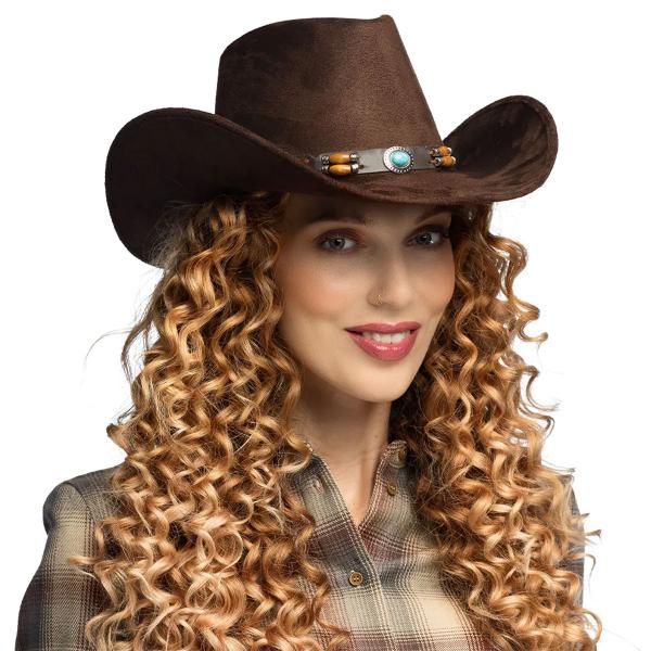 Brun Cowboyhat med Perler