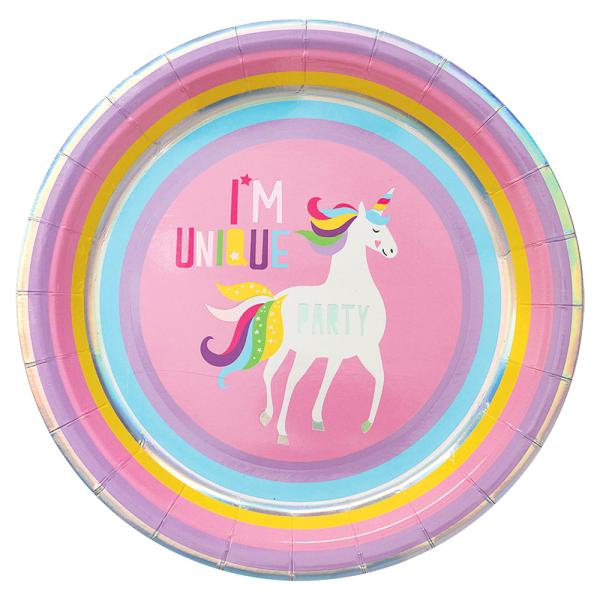 Paptallerkener Unicorn Party