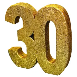 Glitrende 30 Års Dekoration Guld