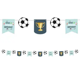 Flagguirlande Fodbold F&oslash;dselsdagsfest 6 m