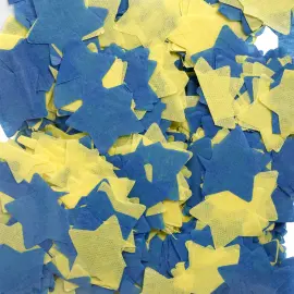 Konfetti Stjerner Bl&aring;/Gul 15 g