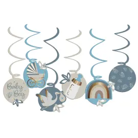 H&aelig;ngende Dekorationer Baby Boy 6-pak