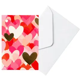 Mini Kort med Konvolut Hjerter