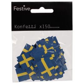 Konfetti Svensk Flag 150-pak
