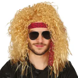 Krøllet Paryk Blond