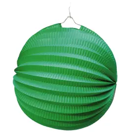 Papirlanterne Rund Gr&oslash;n