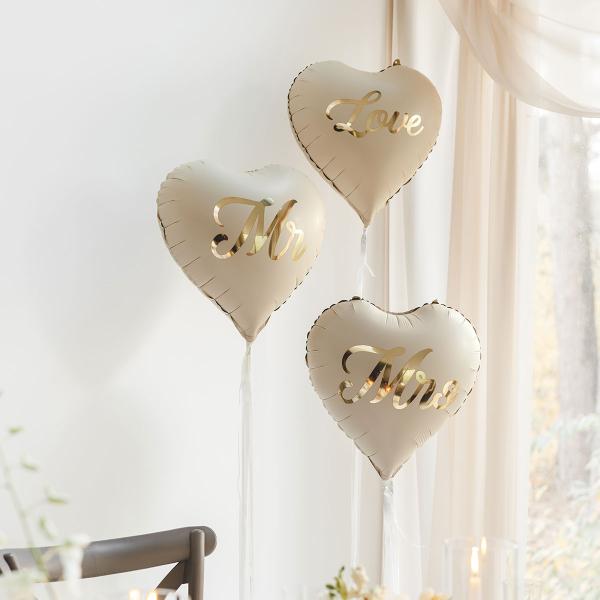 Folieballon Hjerte Love 35 cm