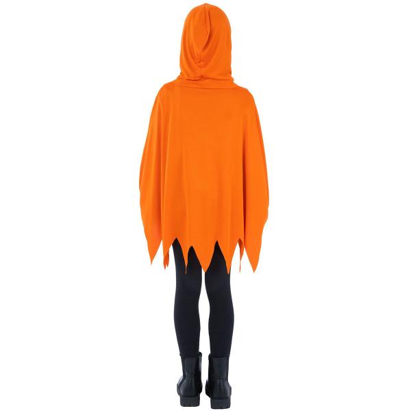 Orange Poncho Halloweengræskar Børn