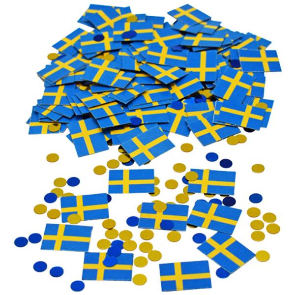 Konfetti med Svenske Flag