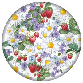 Papirassietter Marguerit/Jordb&aelig;r 8-pak