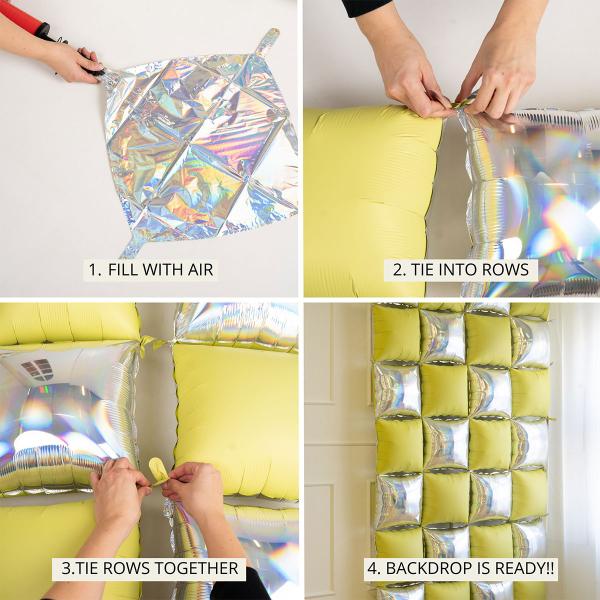 Pudeballoner Sort/Beige 4-pak