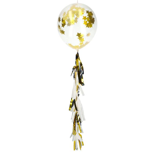 Konfettiballoner med Kvaster Guld