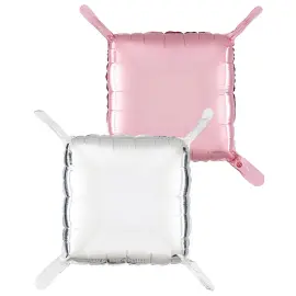 Pudeballoner S&oslash;lv/Pastellyser&oslash;d 4-pak