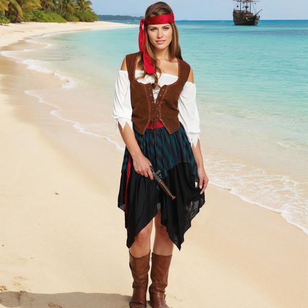 Piratkostume Caribbean Lady