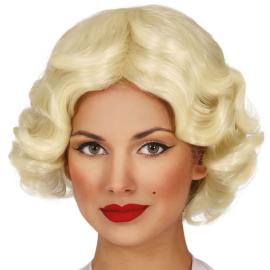 Kort Bølget Paryk Blond