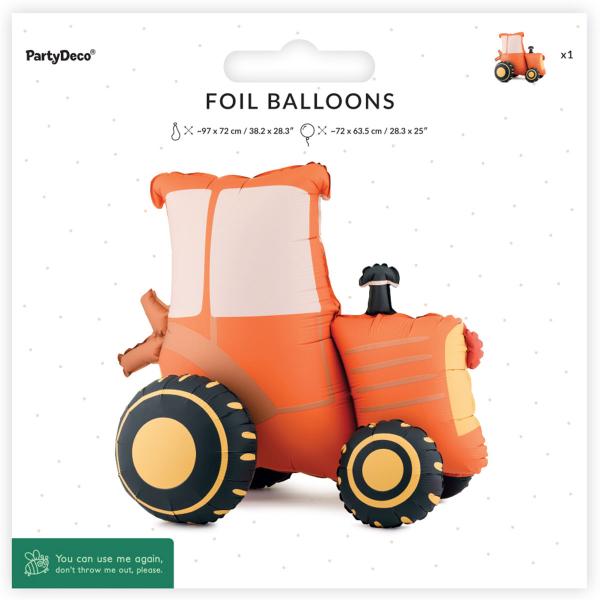 Folieballon Traktor Stående 72 x 63,5 cm