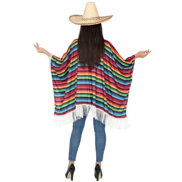 Poncho Mexicansk Flerfarvet