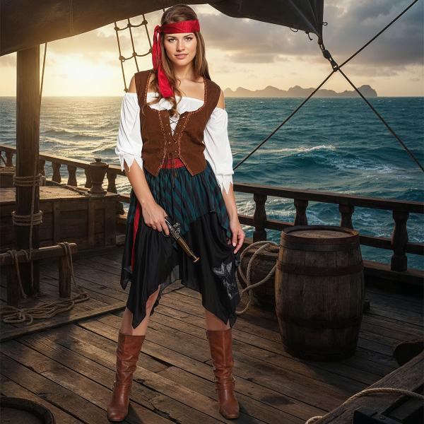 Piratkostume Caribbean Lady
