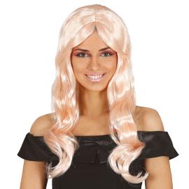Lang Bølget Paryk Blond