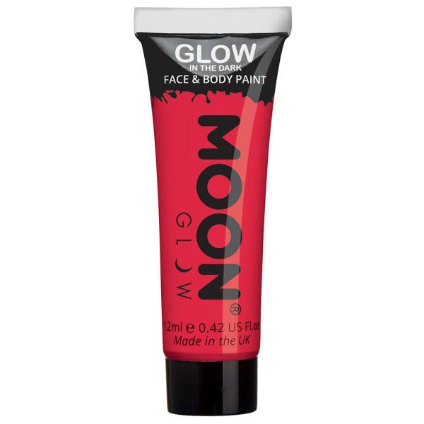 Moon Glow Glow in the Dark Krops- & Ansigtsfarve Rød