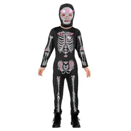 Skeletkostume Glitter Skeleton Børn