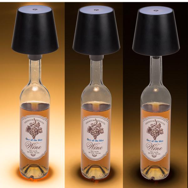 LED-Flaskelampe Sort 10,5 x 12 cm