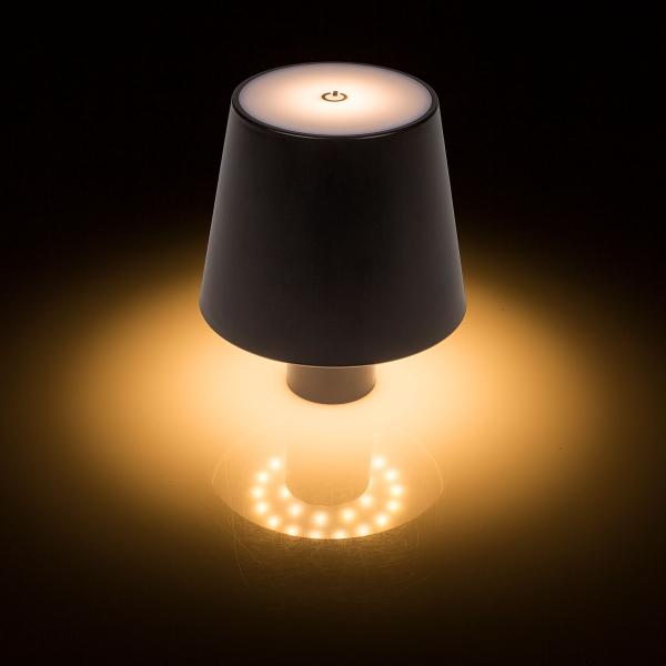 LED-Flaskelampe Sort 10,5 x 12 cm