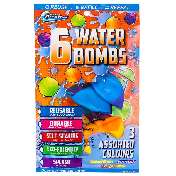 Silikone Vandballoner Genanvendelige 5,5 cm 6-pak