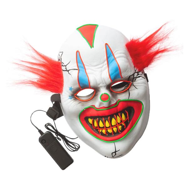 Blinkende Klovne Maske LED