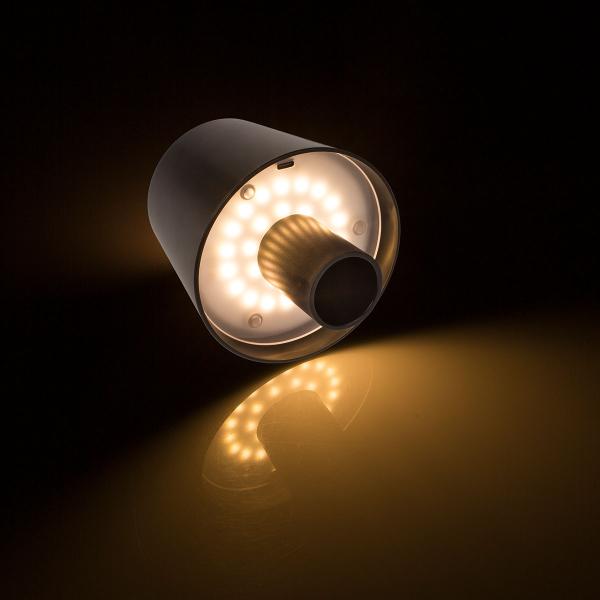 LED-Flaskelampe Sort 10,5 x 12 cm