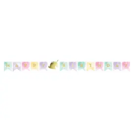 Happy Birthday Guirlande Unicorn Sparkle